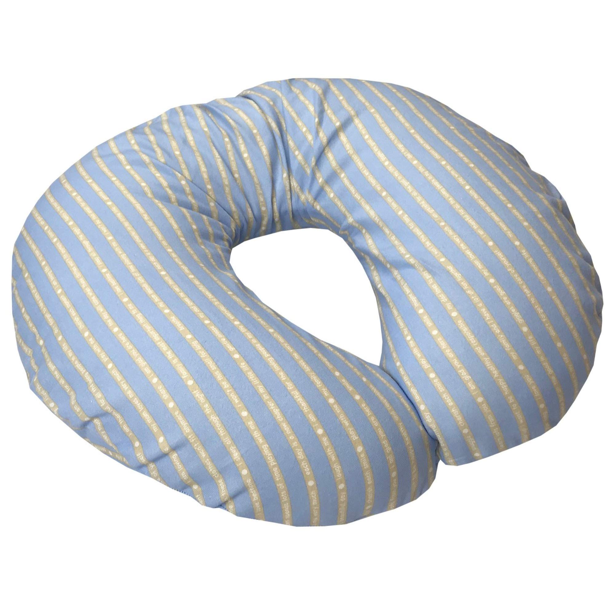 Healthy Body Head To Toe Organic Cotton Nursing Pillowcases - Blue Baby Talk Flannel