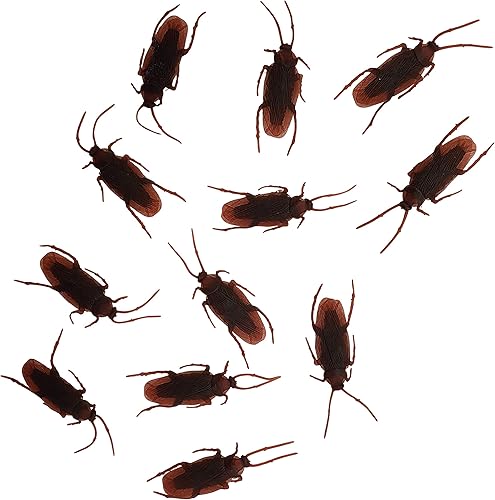 Miniatura 6 de 12 cucarachas falsas, bolsa de cucarachas que se ven reales, insectos de plástico realistas, bromas divertidas para cucarachas para adultos y niños,
