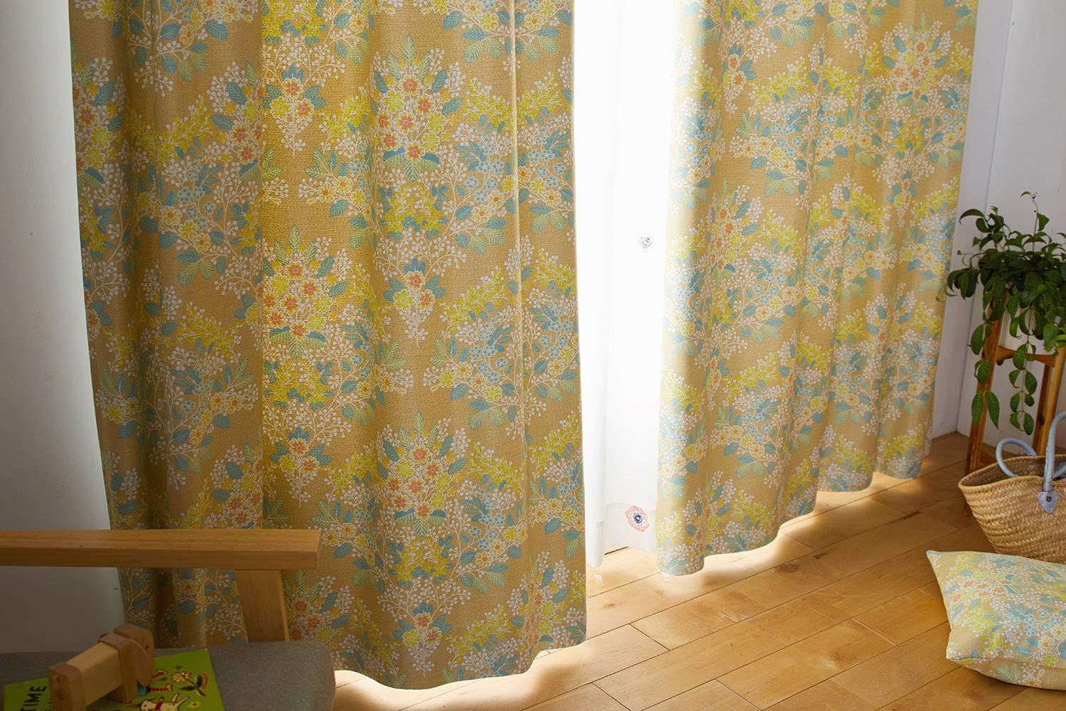 スミノエ(Suminoe) セミオーダーカーテン イエロー 幅105cm ×丈220cm スミノエ(Suminoe) セミオーダーカーテン イエロー 幅105cm ×丈220cm