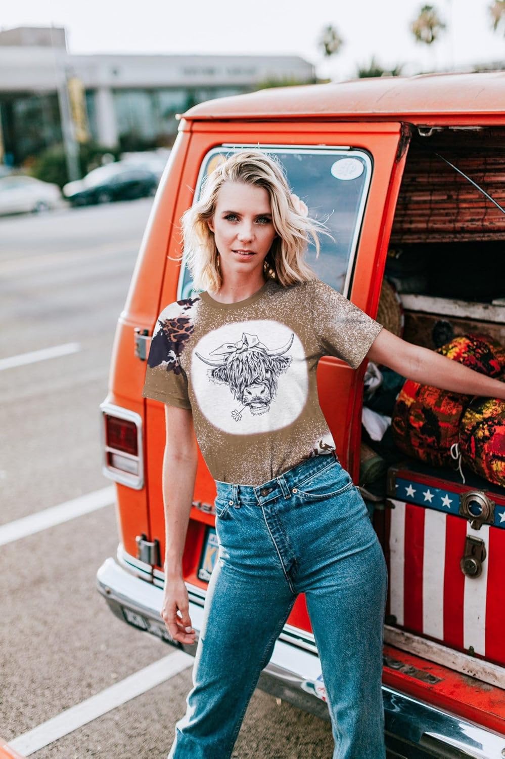 Cow Shirt Women Cute Cattle T-Shirt Vintage Western Short Sleeve Tops Western T Shirt Farm Life Tee Shirts - Image 3