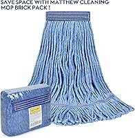 Vista 5 de Matthew Cleaning - Cabezal de trapeador de servicio pesado de repuesto de grado comercial para limpieza general y de pisos, recambios de cabezal