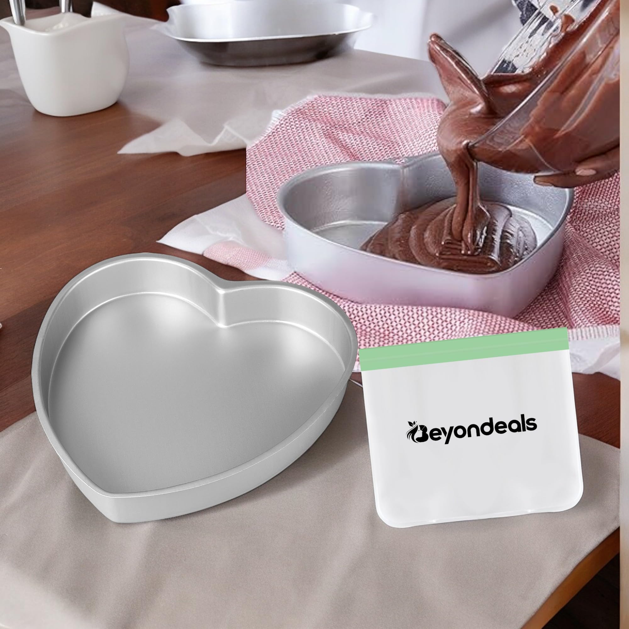 ハート型ケーキパン アルミ 6×2インチ ハート型ケーキ型 Wilton Beyondeals Amazon.co.jp: 未開封 シルバー 15x7.6cm1-2人前 調理器具