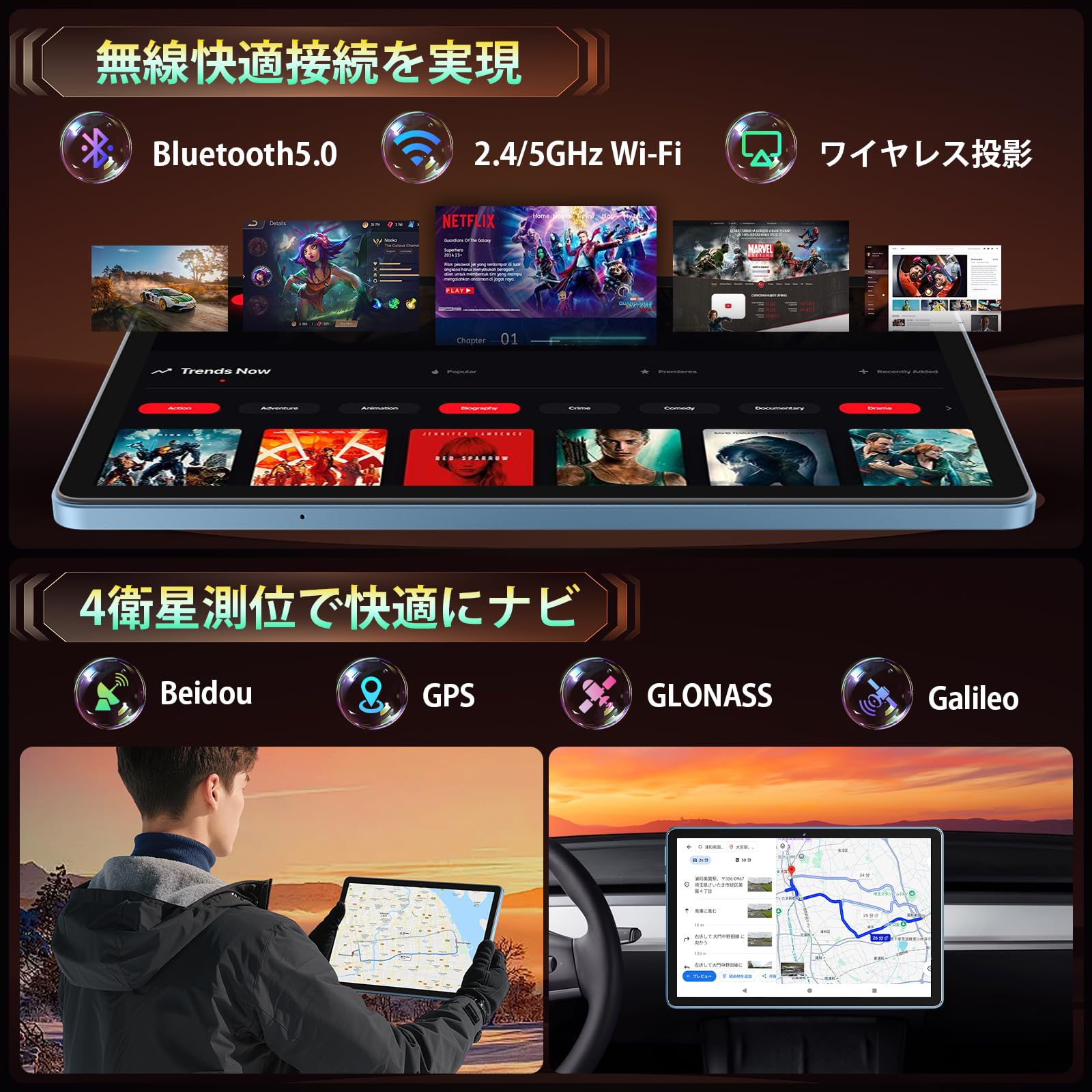 Amazon.co.jp: 【アンドロイド16 タブレット wi-fiモデル】Naktoce M70
