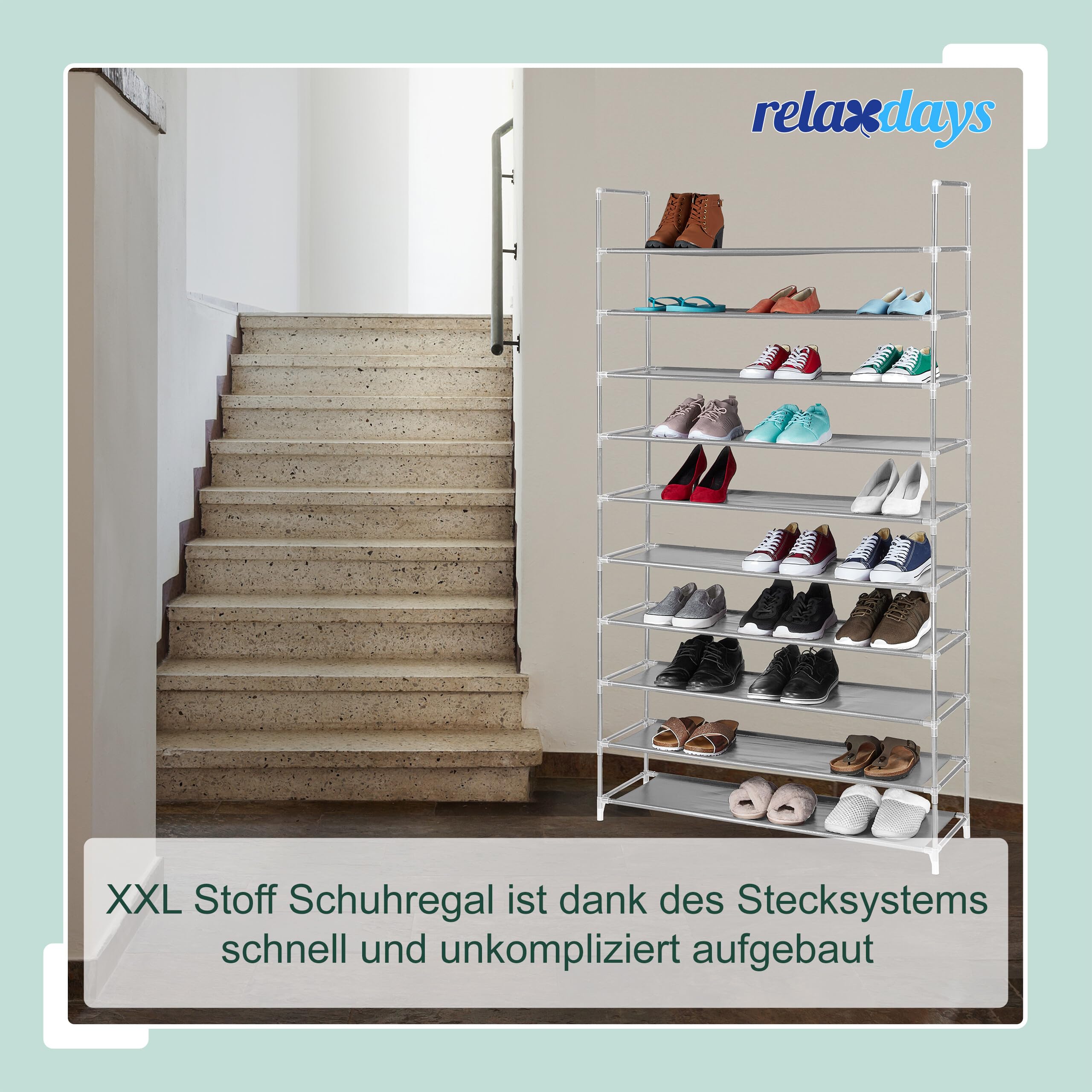 Relaxdays Schuhregal Stoff – Bild 2