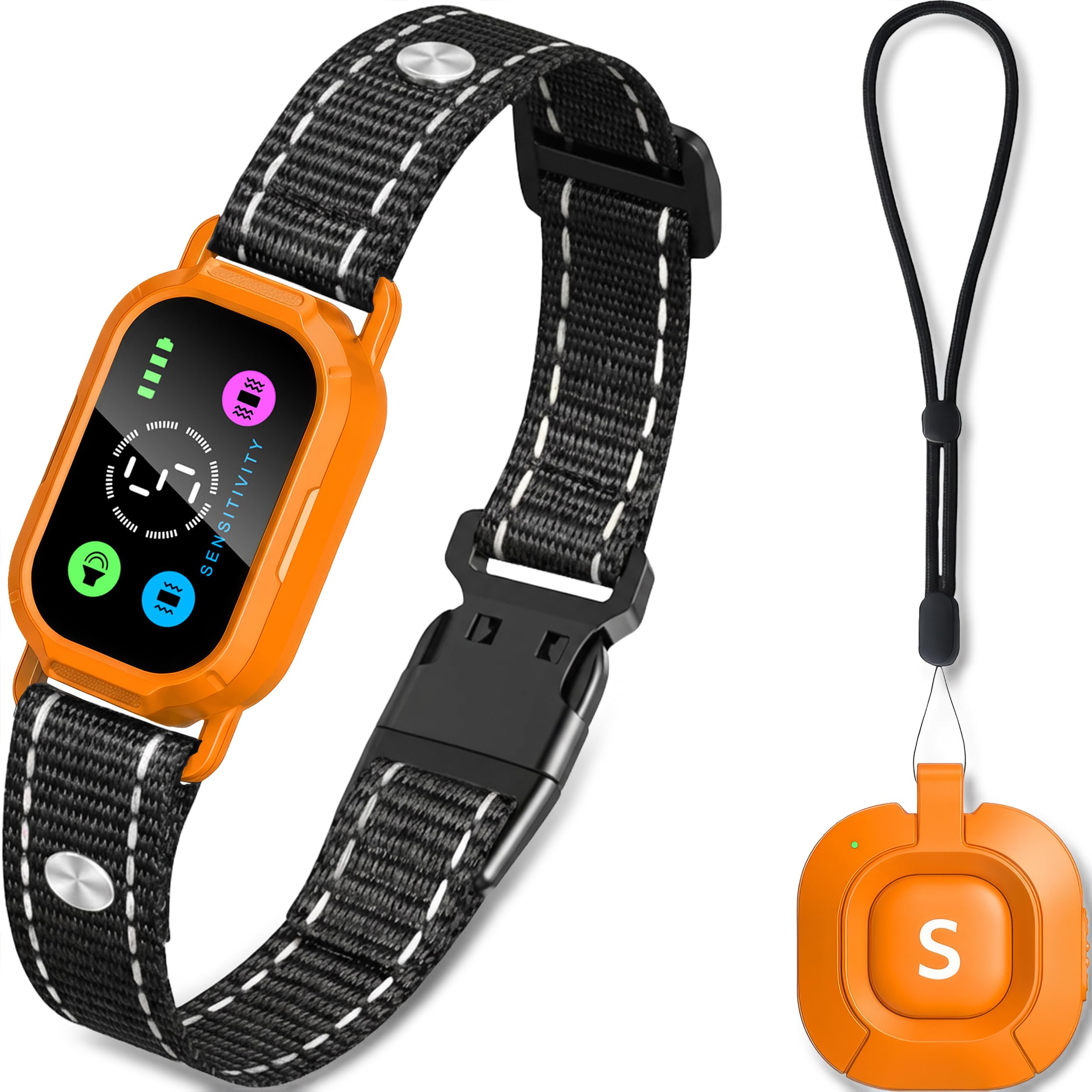 2 en 1 Collar Adiestramiento Perros y Collar Antiladridos con Mando a Distancia – Automático y Manual – Sin Descarga Eléctrica – Modo Pitido, Vibración Progresiva – Impermeable IP67
