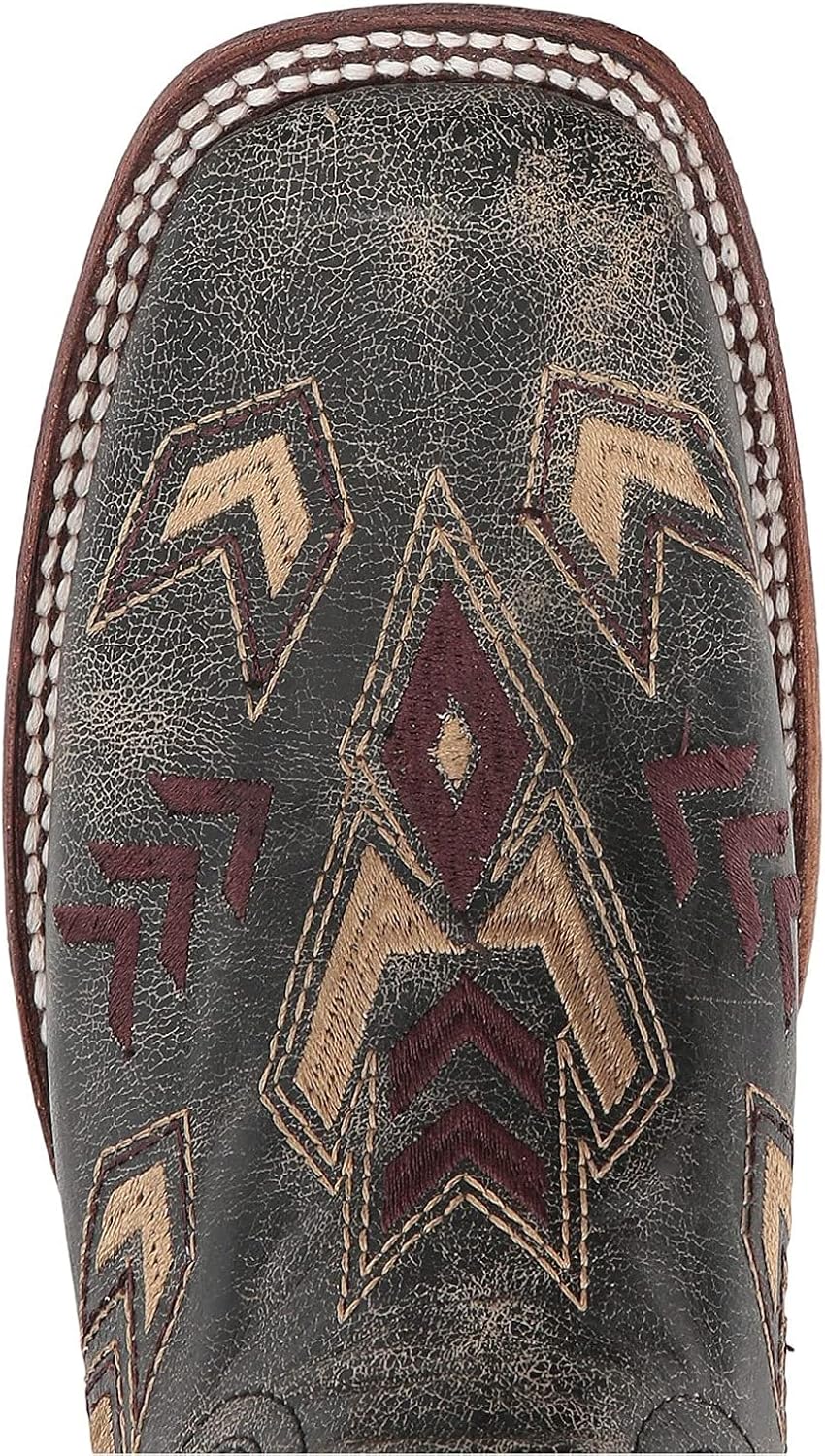 Miniatura 6 de Corral Boots Circle G - Botas de punta de flecha desgastadas para mujer, punta cuadrada, media pantorrilla, Blanco, talla única