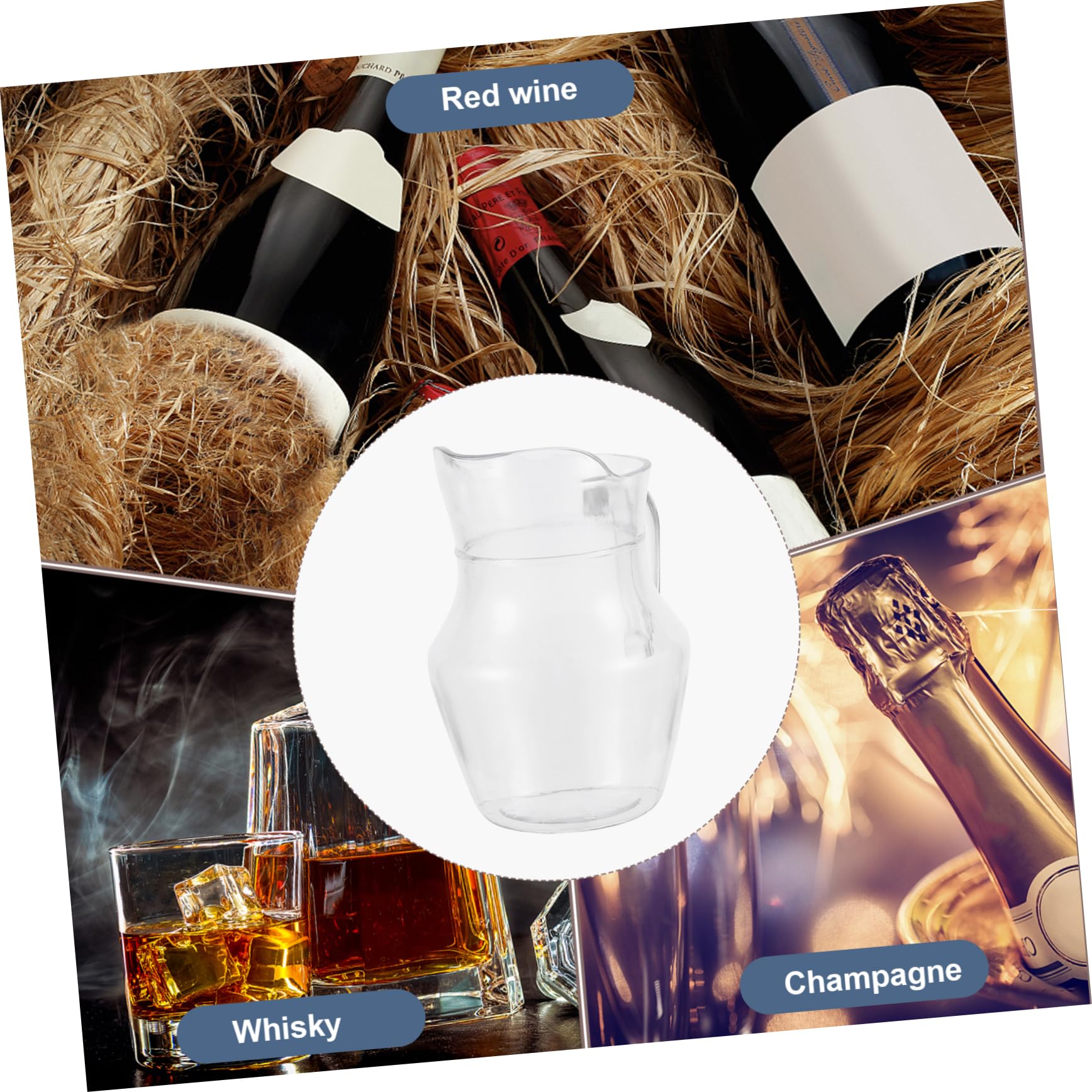 GRIRIW 1 PC Wine Dispenser Liquid Dispenser Jugs Kettle Shatterproof Pitcher Dispenser Bottle Wine Decanter Bar Wine Pot Whiskey Drink Dispenser Wine Aerator Acrylic PC