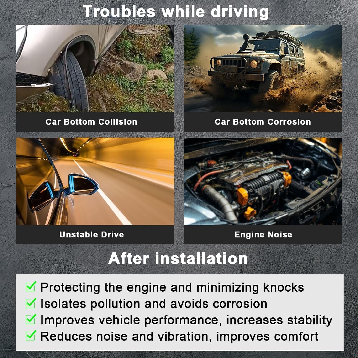 Engine Lower Splash Shield Guard, Fit for Honda Civic 2012, Fit for Acura ILX 2013, Replace# 74110-TR3-A10, 74110TR3A10, Lower Under Car Shield Cover