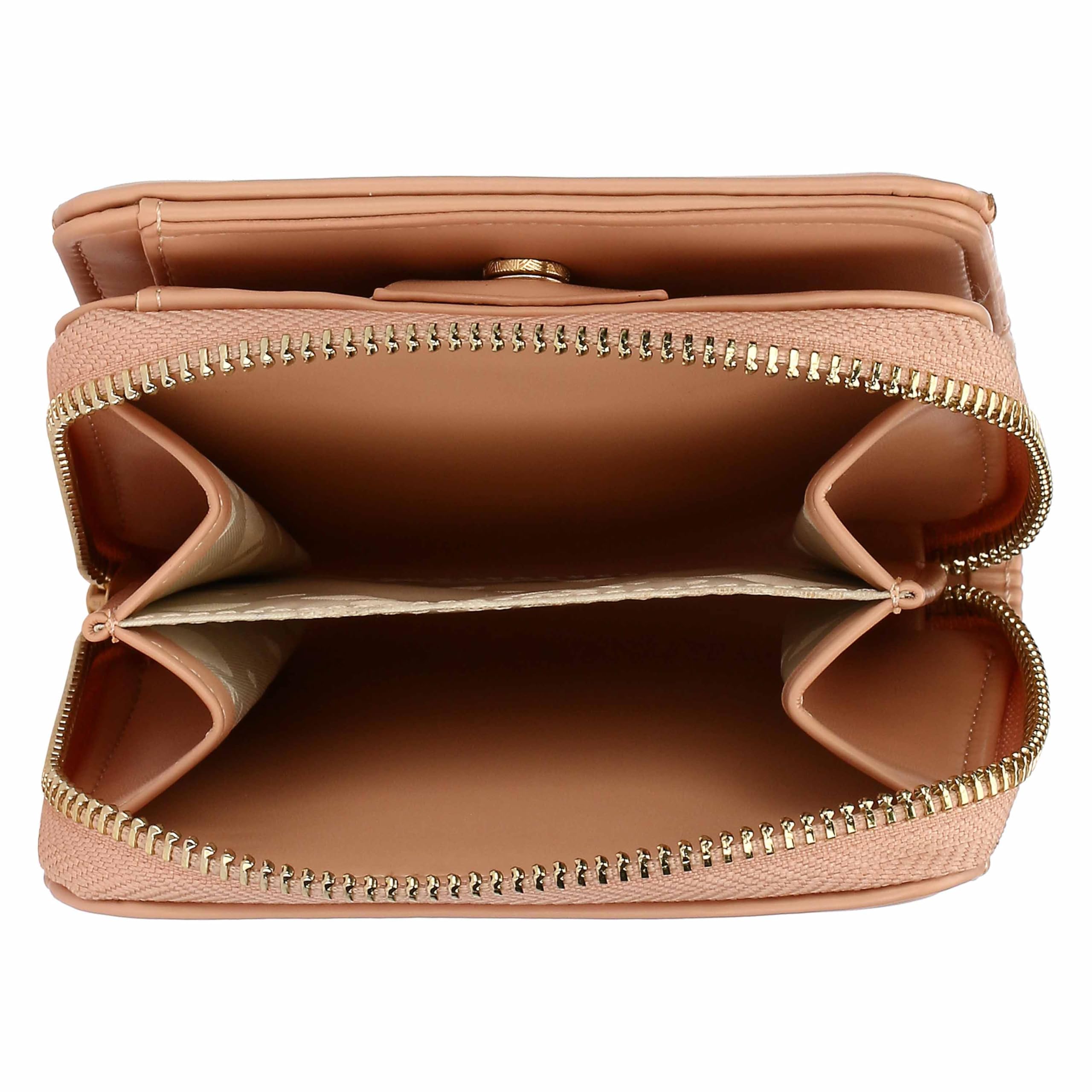 Portafoglio Donna In Ecopelle Rosa Con Zip - Capiente, Compatto, 20x3x10.5 Cm, Stile Sofisticato - Foto 7
