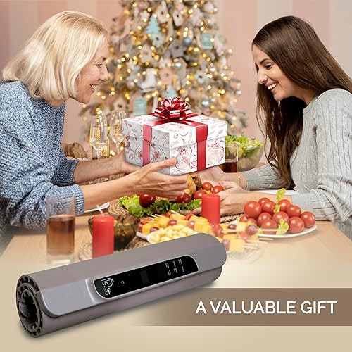 Miniatura 9 de Tapete de calentamiento de alimentos  Bandeja eléctrica de silicona de calentamiento rápido con temperatura de 4 niveles, mesa de protección de pies