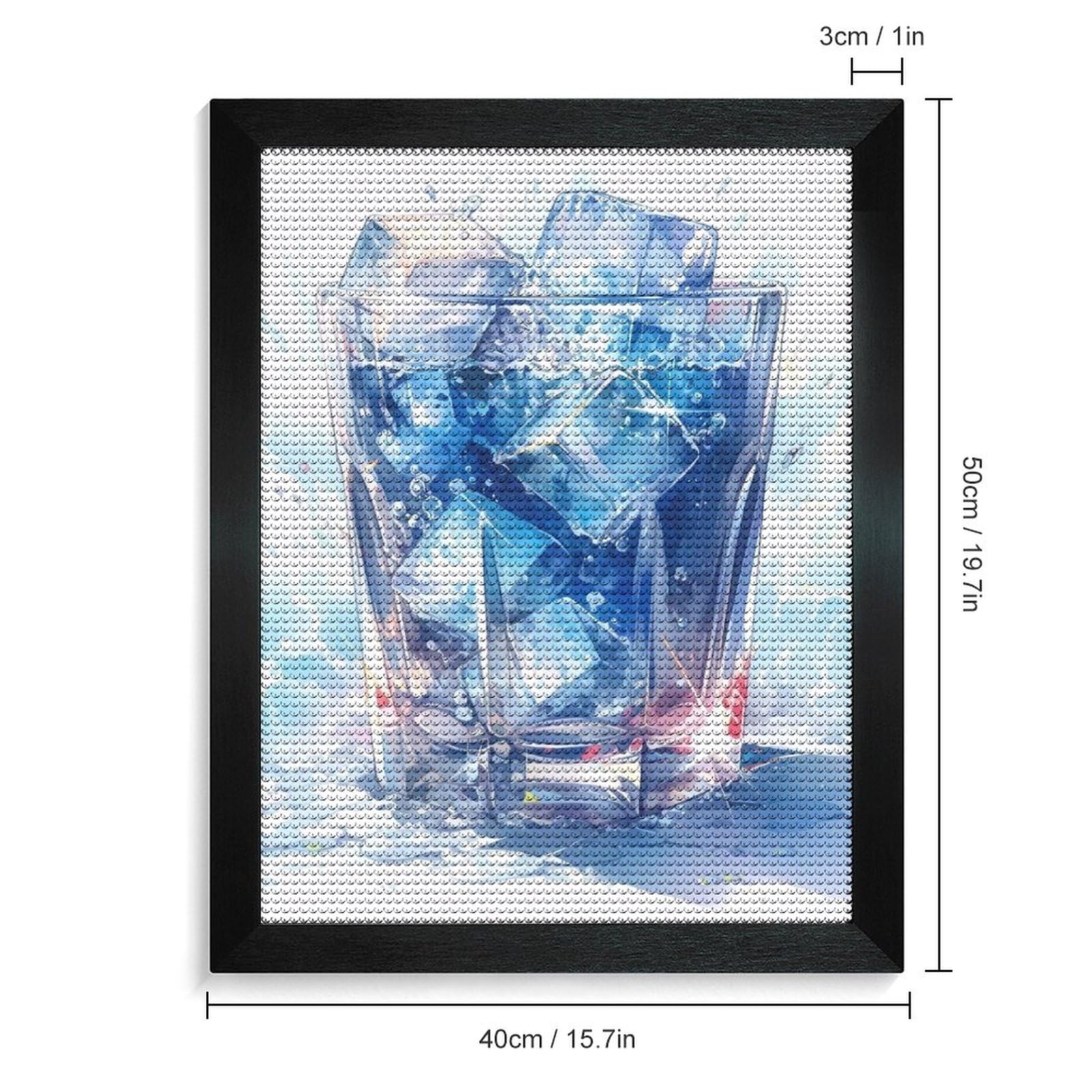 Amazon | ダイヤモンドアート 水の中の氷 ダイヤモンド刺繍 全面貼り