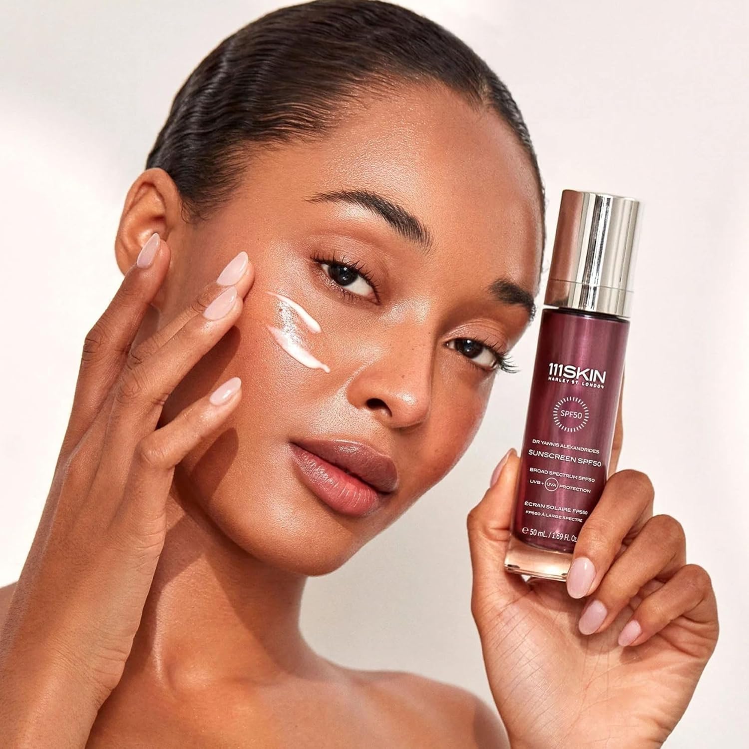 111SKIN Sunscreen SPF 50, Mineral Face and Non Greasy Sunscreen for Daily Use, Broad-Spectrum UVA/UVB and Blue Light Protection, Niacinamide and Polyglutamic Acid, 50 ml - Image 2