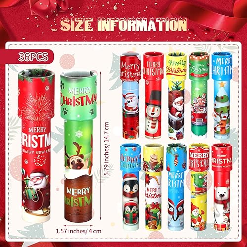 Miniatura 2 de 36 piezas de Caleidoscopios clásicos de Navidad a granel, kit de caleidoscopio educativo a la antigua, regalos de fiesta de caleidoscopios, regalos