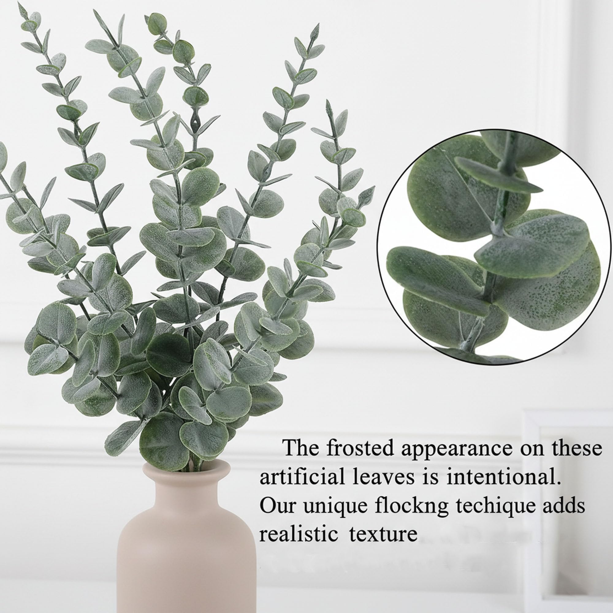 Realistic Eucalyptus Stems - 20 Pack for Home Decor -8