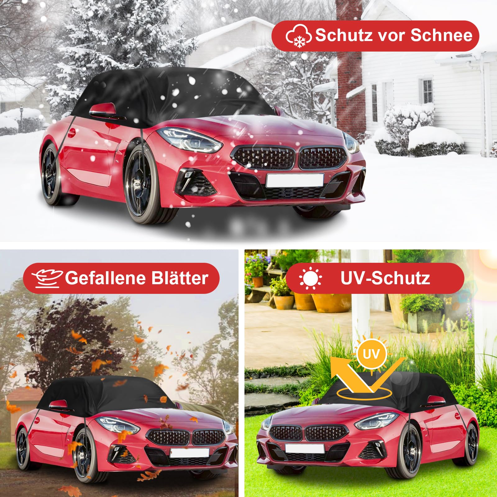 Pokrowiec na samochód, zamiennik do BMW Z3/Z4, wodoszczelny, półgarażowy 420D Oxford z paskiem, półpokrycie, plandeka samochodowa, na każdą pogodę, wiatroszczelna, odporna na promieniowanie UV, deszcz