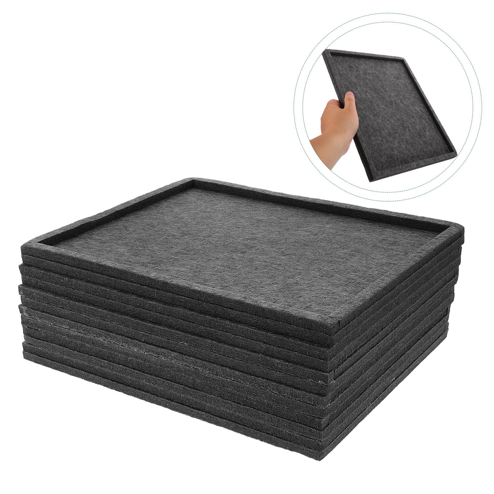 VICASKY Plateaux de Tri Empilables pour Puzzles 1000 Pièces en Feutrine, Lot de 6 Set de Plateaux Multifonctionnels 30x24 Cm, Organisateur Pliable pour Rangement et Tri Facile des Pièces