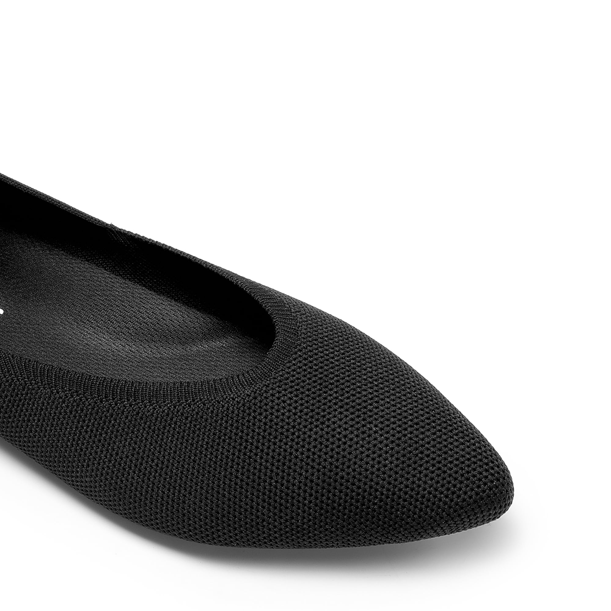 DREAM PAIRS Płaskie buty ze szpiczastym noskiem, wygodne, eleganckie, dzianinowe baleriny z podparciem łuku, damskie buty do pracy, biura, biznesu, na co dzień, w podróż