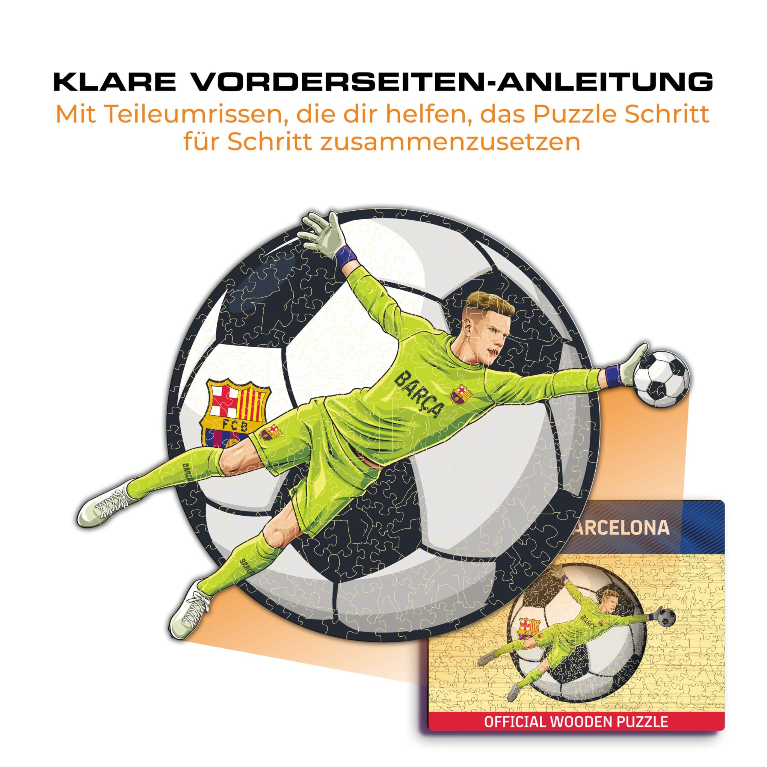 Iconic Puzzles - Barcelona, ​​​​TER Stegen, offiziell Lizenziertes Holzpuzzle, 100% nachhaltig, Geschenk für Erwachsene und Kinder, Größe L, 500 Teile