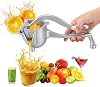 Exprimidor manual de jugo de frutas, extractor de aluminio, fácil de limpiar, capacidad de 0.6 L, prensa de limón de una sola presión para limón, naranja y uva 1