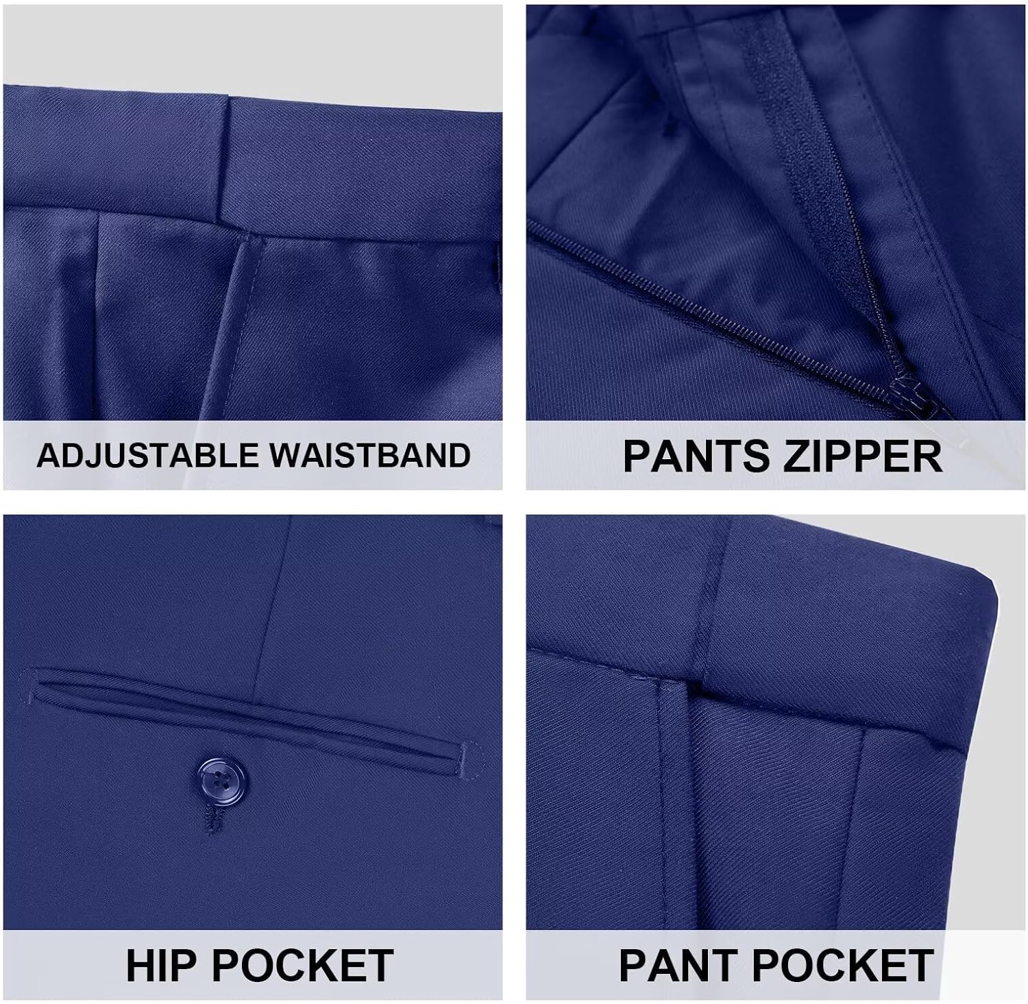 Mens 2 Piece Suit Set Slim Fit 2 Button Dress SuitsTuxedo Set Wedding Blazer Jacket Pants Tie Business Party Prom Suit - Image 4