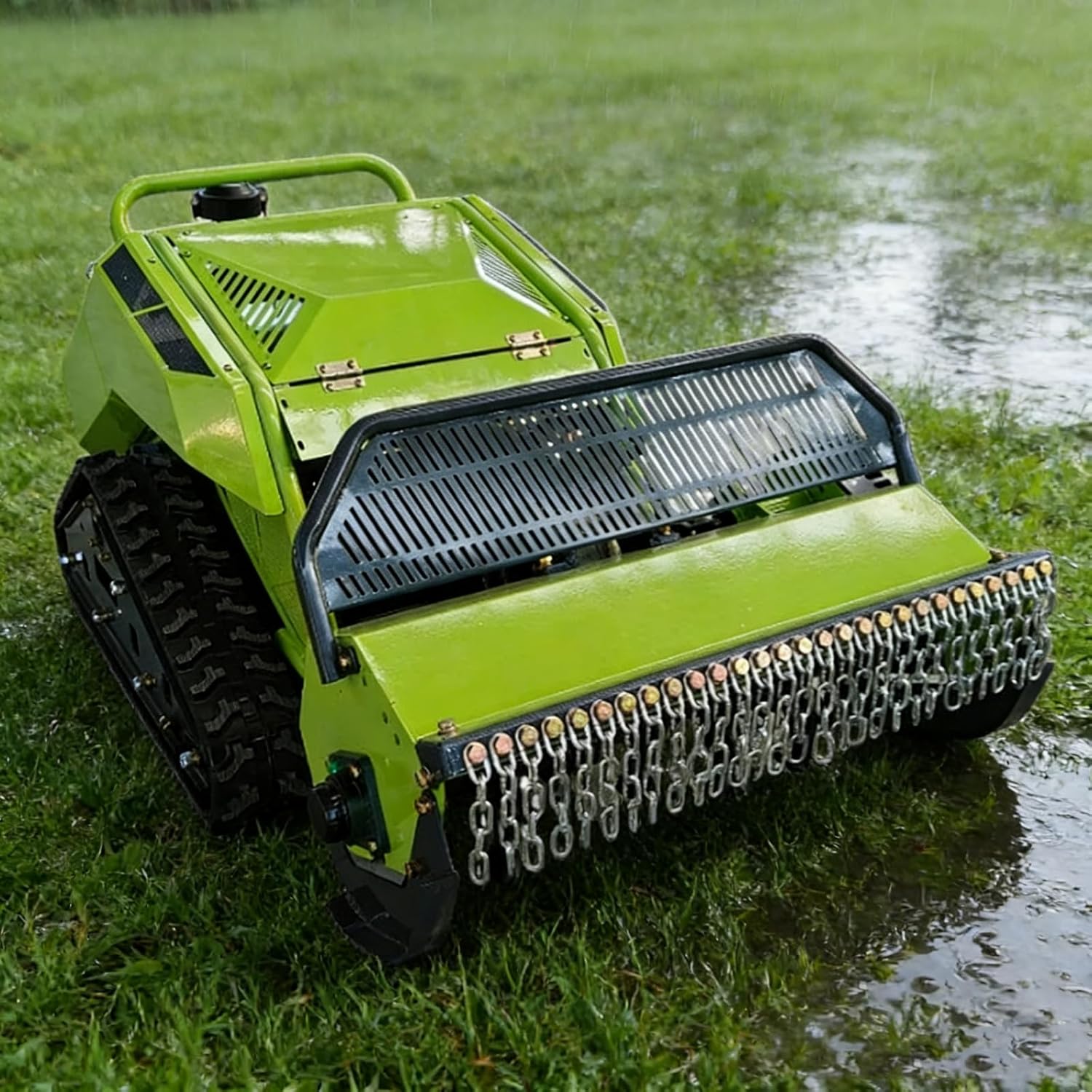 Professional Multi Task Lawn Mower for Steep Slope and Mountain Grass Cutting with Remote Control and Track System