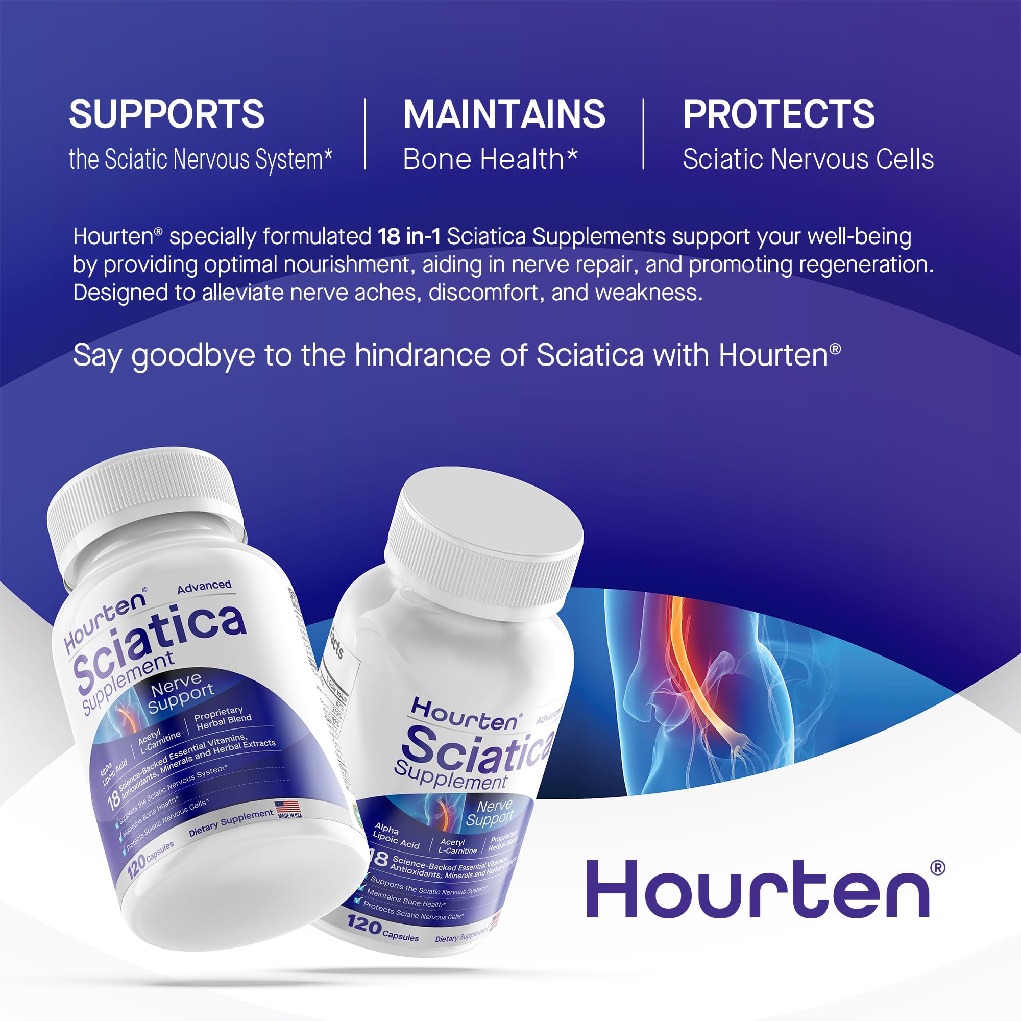 acetyl-l-carnitine sciatica Amazon.com: Hourten Advanced Sciatic Nerve Support Relief: Alpha Lipoic  Acid - 18 in 1 Sciatica Supplements - Vitamin B Complex