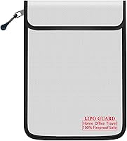 Vista 10 de Bolsa pequeña ignífuga plateada de 5 x 8 pulgadas, bolsa de dinero, oficina en casa, bolsa de almacenamiento segura para documentos, efectivo