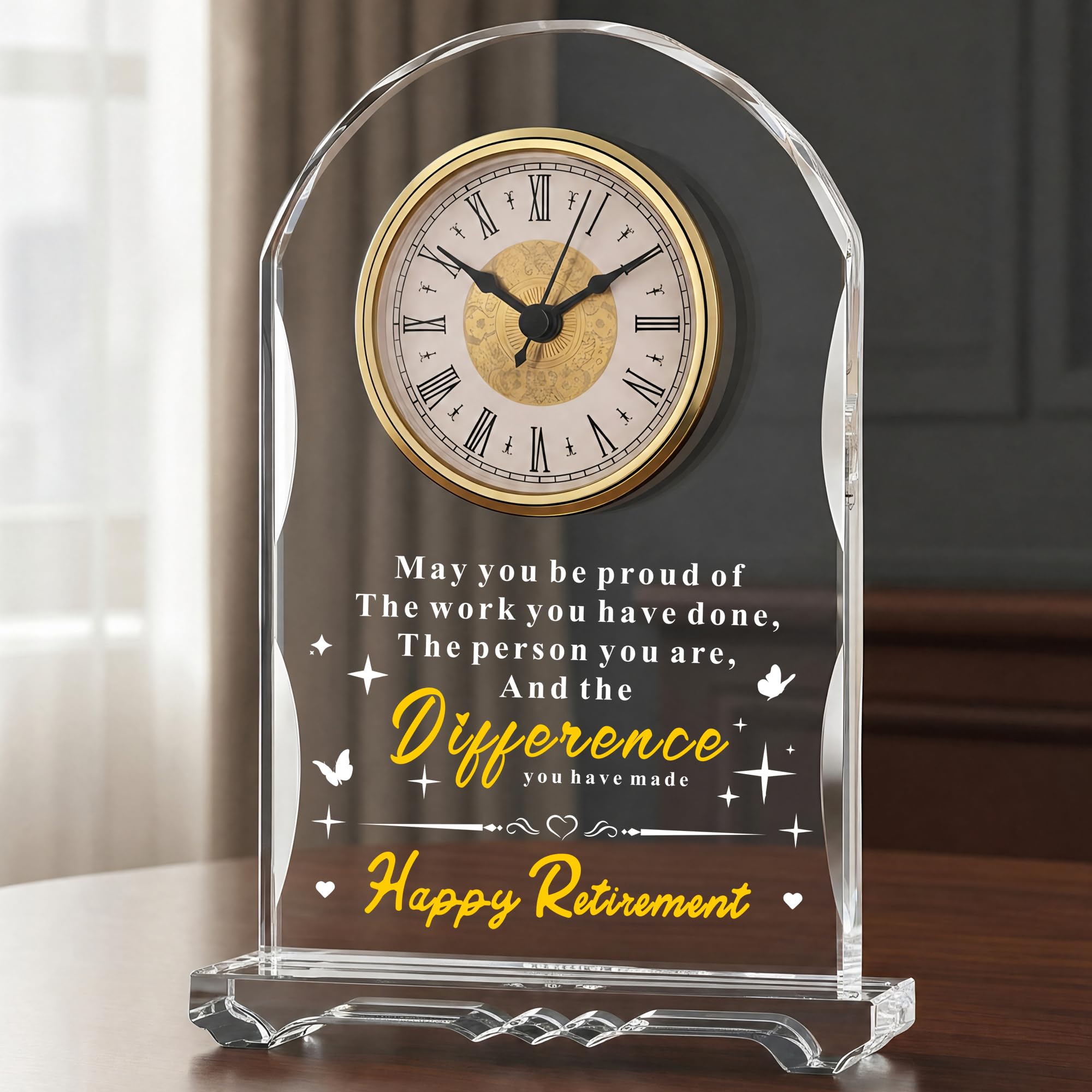 Ghtixsu Crystal Clock Plaque