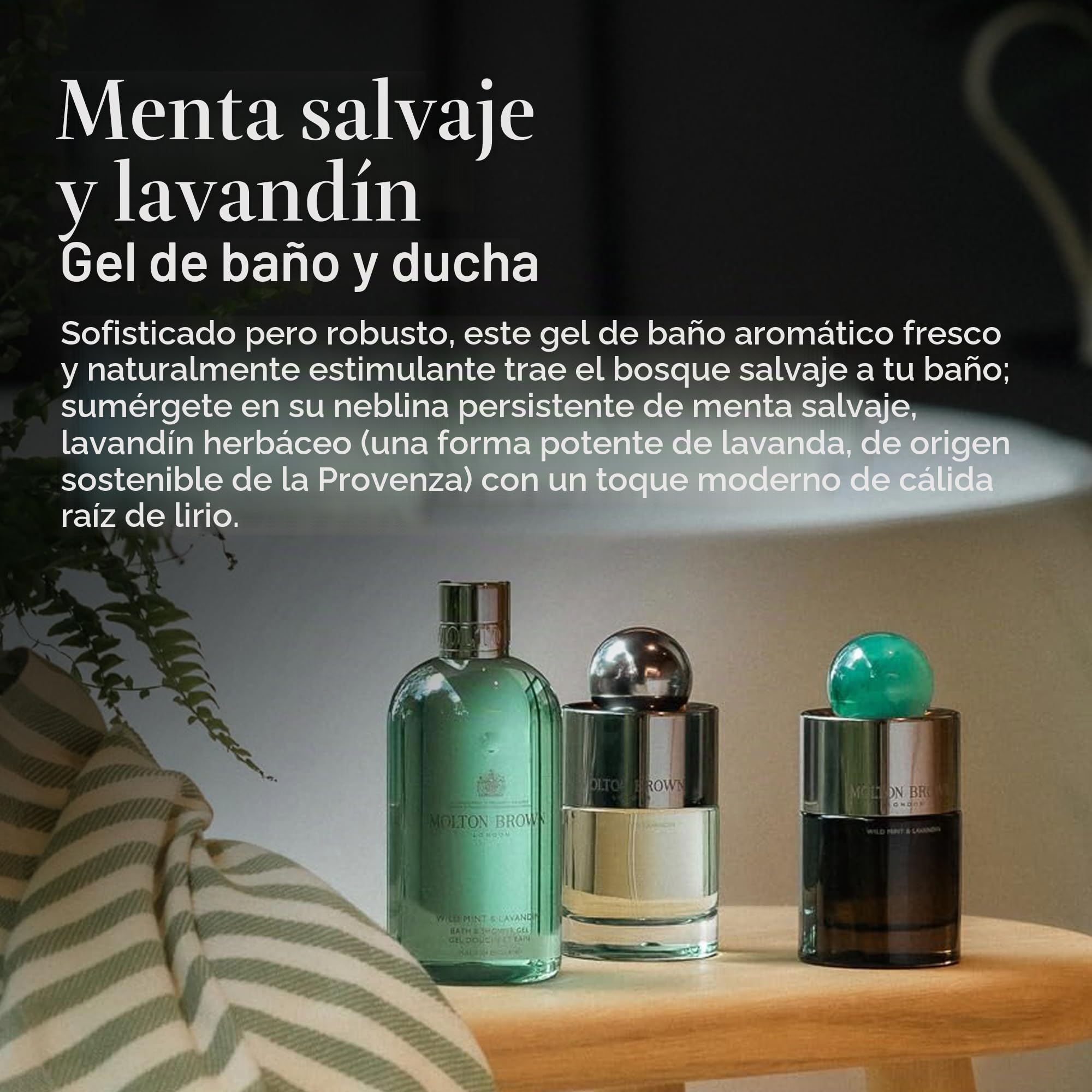 Molton Brown Gel de baño y ducha Wild Mint & Lavandin, 300 ml