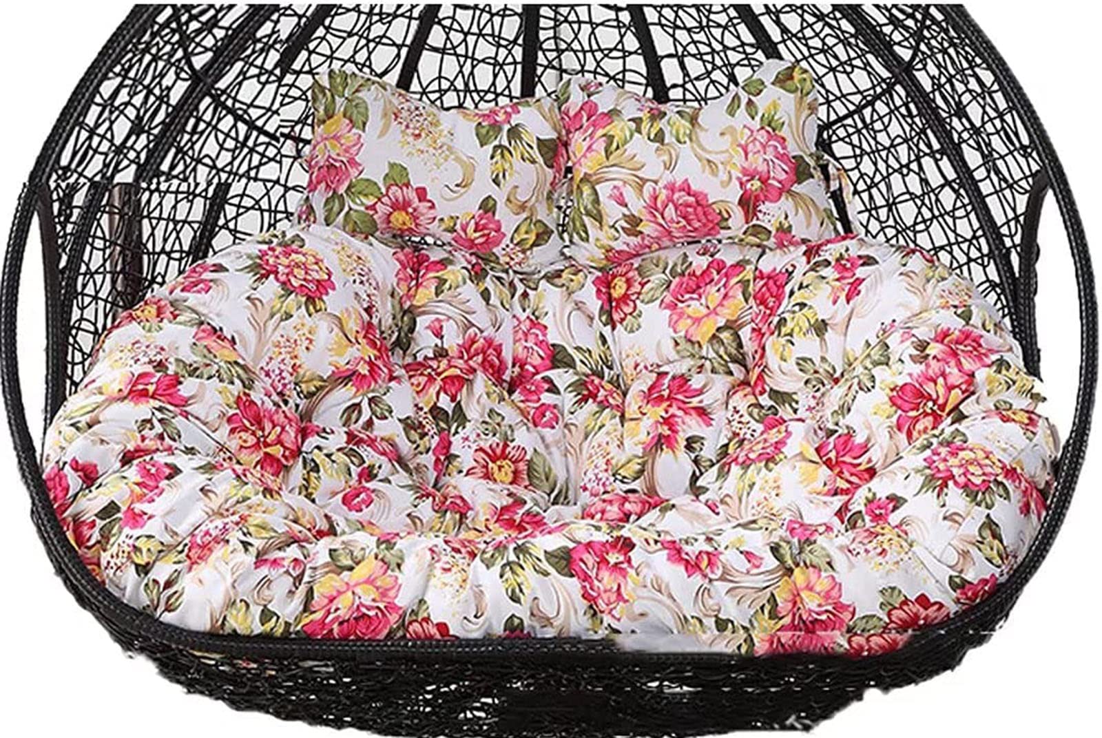 FUYAO Replacement Double Egg Chair Cushion Outdoor Patio Wicker Loveseat Hanging Swing Egg Chairs for 2 Persons, Ideal for Patio, Backyard, Balcony - Hammock Swing Chair Cushion
