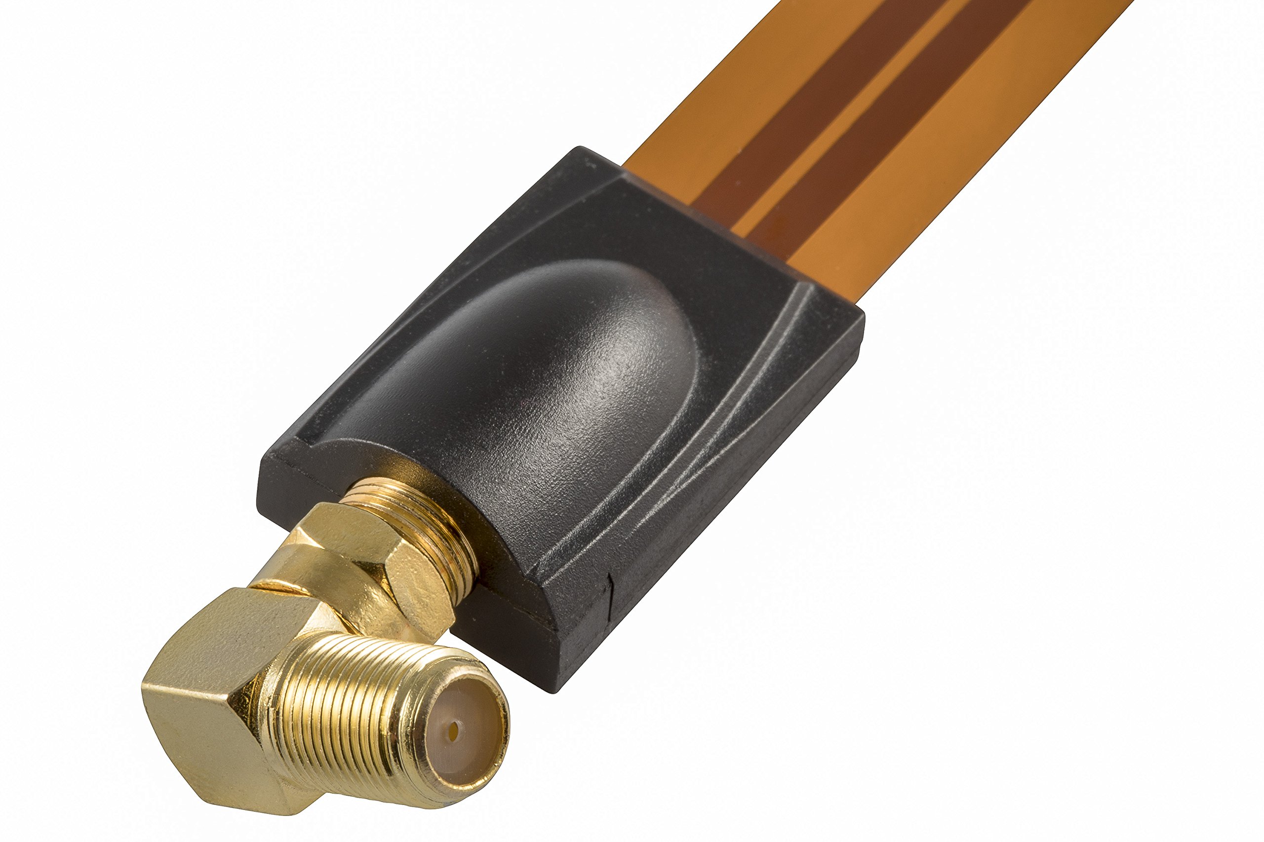 Poppstar 8 adapterów antenowych kątowych (zagiętych pod kątem 90 stopni) (złączka koncentryczna na wtyk typu F) wtyk kątowy do kabla koncentrycznego- antenowego, pozłacane