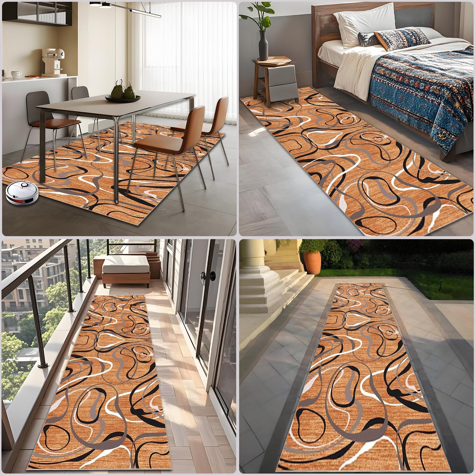 Tapis Cuisine Devant Evier Antidérapant Tapis Entrée Intérieur Long Tapis de Cuisine Tapis de cuisine long antidérapant lavable Tapis de couloir antidérapant Tapis Entree Interieur Long 70 x 150 cm