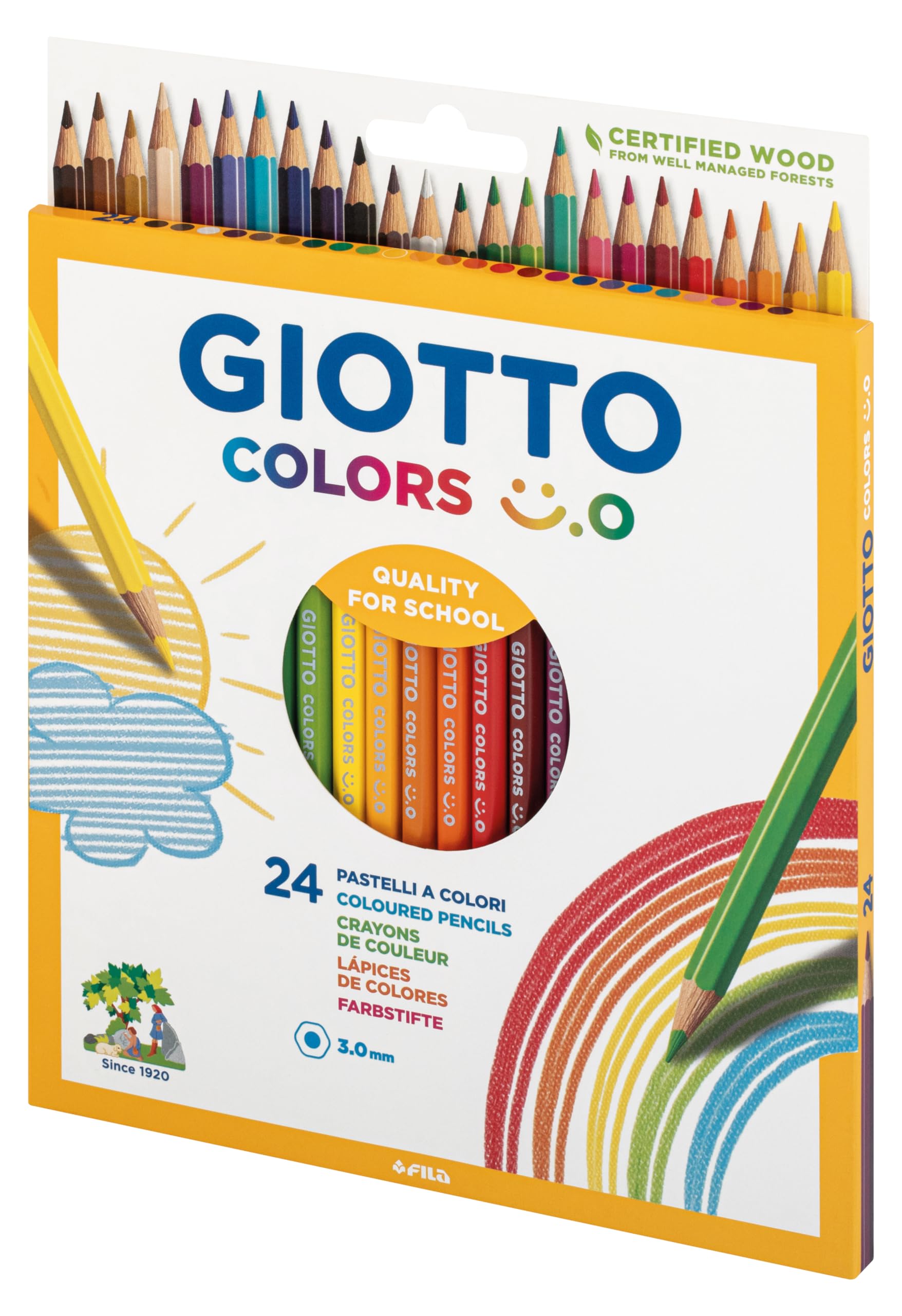 Pastelli colorati Giotto Colors Smile - 24 pezzi