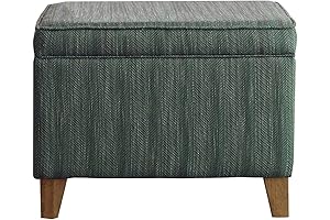 Cozy and Functional: Homepop Medium Square Storage Ottoman with 18-inch Height