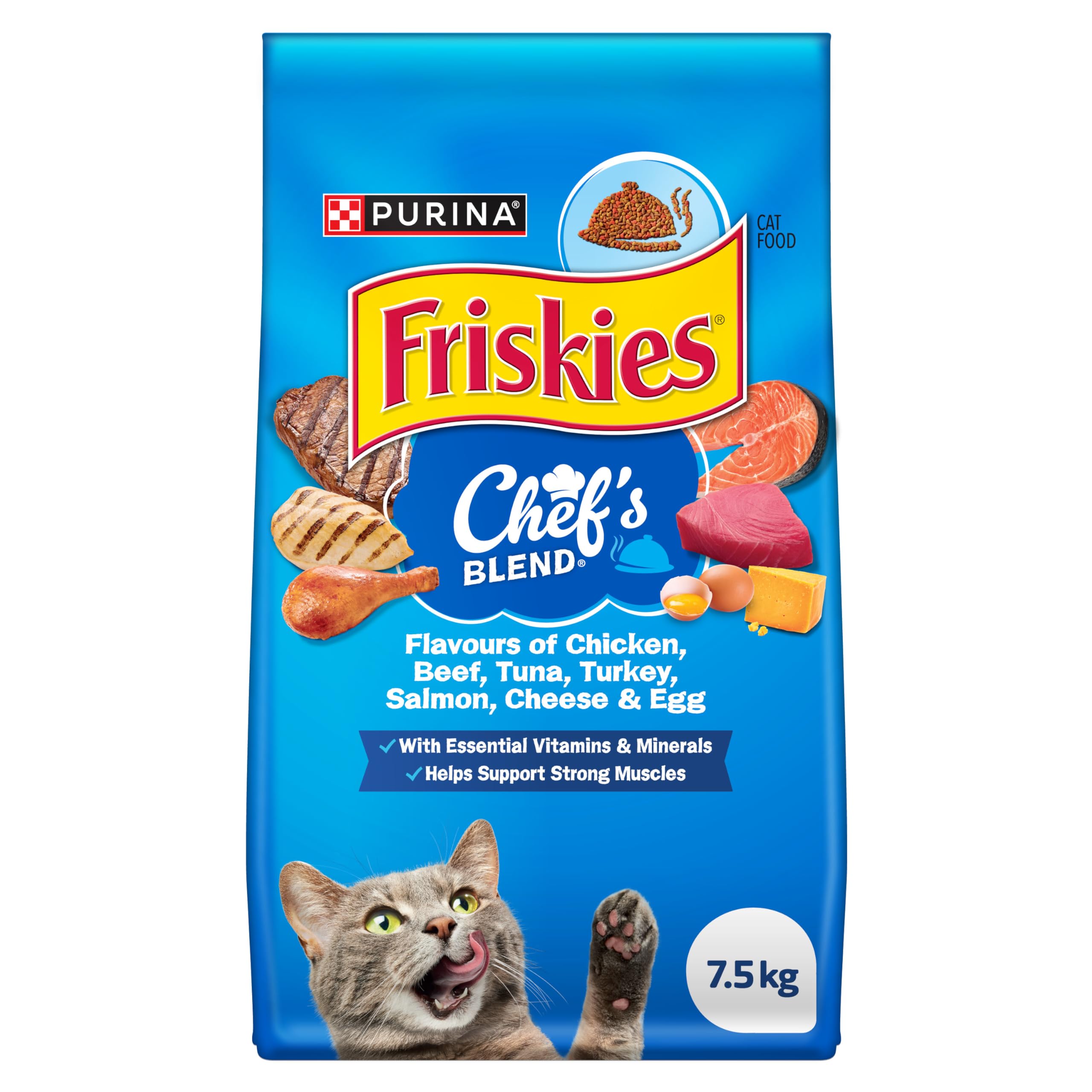 Friskies Chef's Blend Dry Cat Food - 7.5 kg Bag image 6