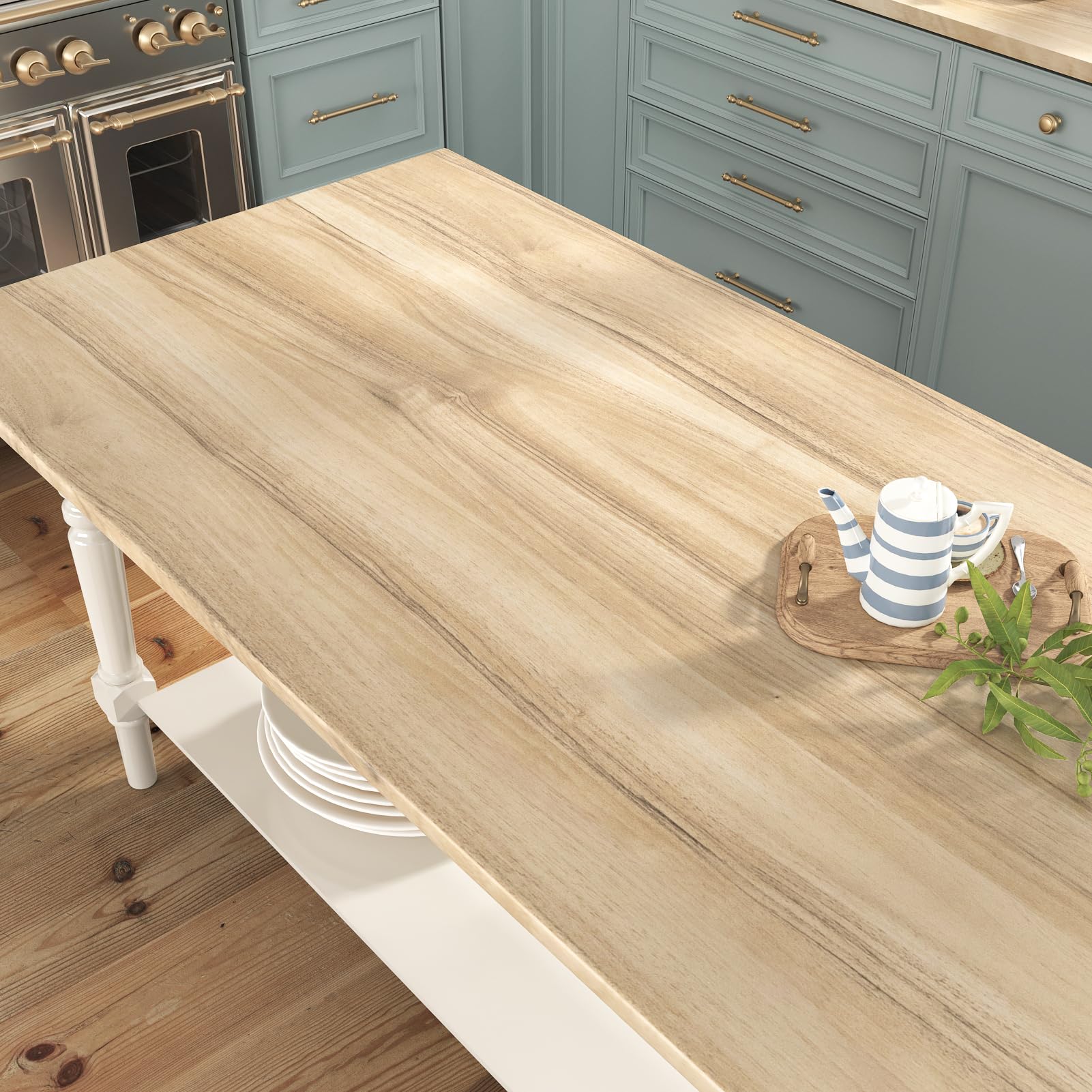 WESTICK Papel de contacto de grano de madera claro para encimeras de despegar y pegar, papel tapiz de madera impermeable para armarios de cocina, papel de contacto de madera autoadhesivo para