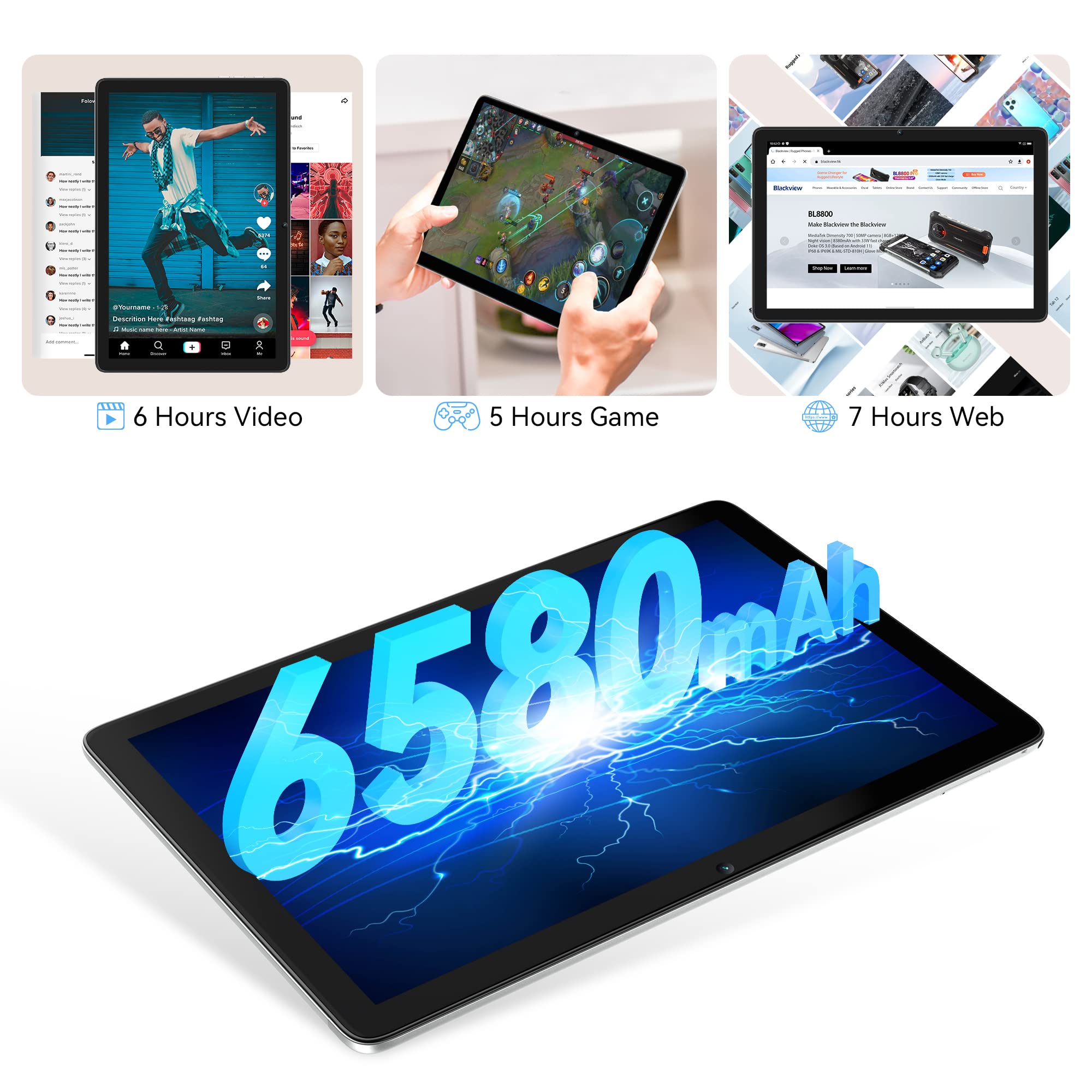 Blackview Android 15 Tablet 10.1 Inch Tab60Pro : Amazon.co.uk