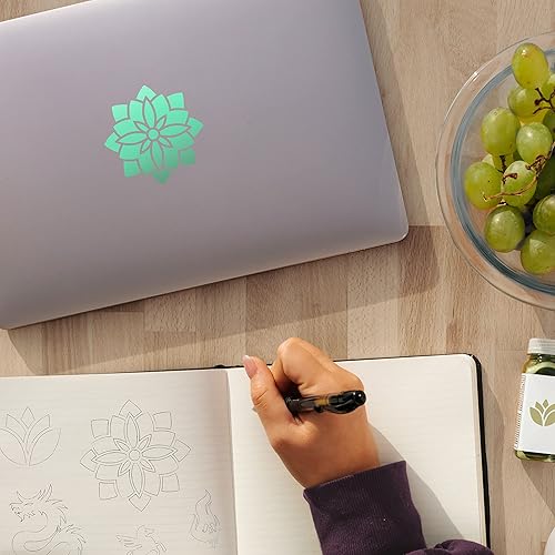 Miniatura 5 de VViViD Mint Gloss DECO65 - Rollo de vinilo adhesivo permanente para manualidades (rollo de 7 x 11.8 pulgadas)