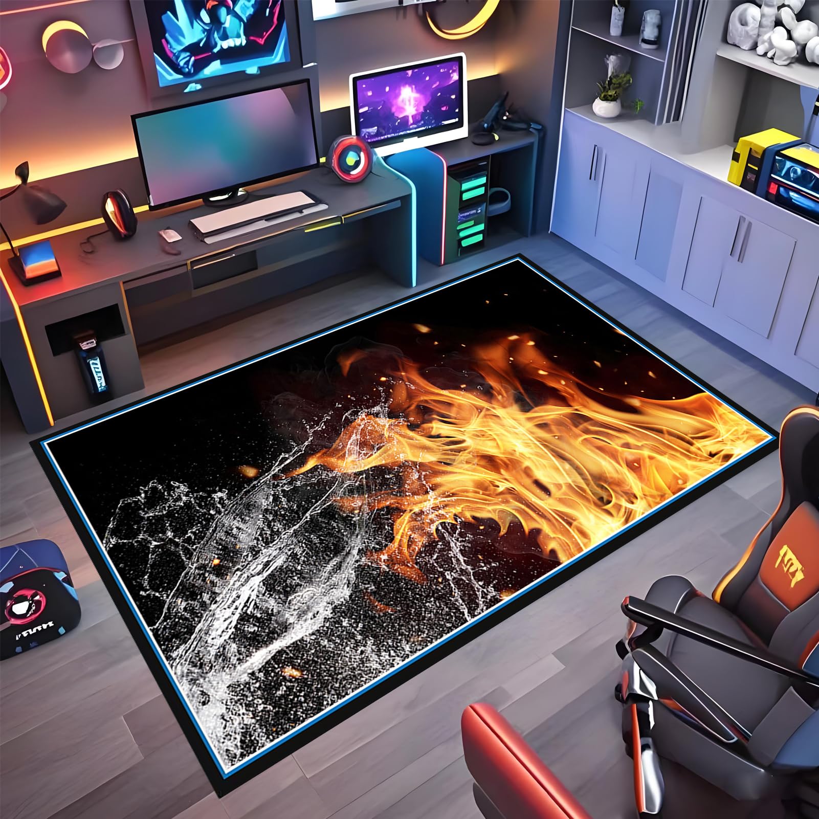 Wuzqju Gaming Chair Mat Non Slip 80 x 160 cm Chair Mat Office Chair Mat for Hard Floor Gaming Chair Mat Low Pile Desk Chair Mat Multi-Purpose Hard Floor Protector Chair Mats for Home and Office