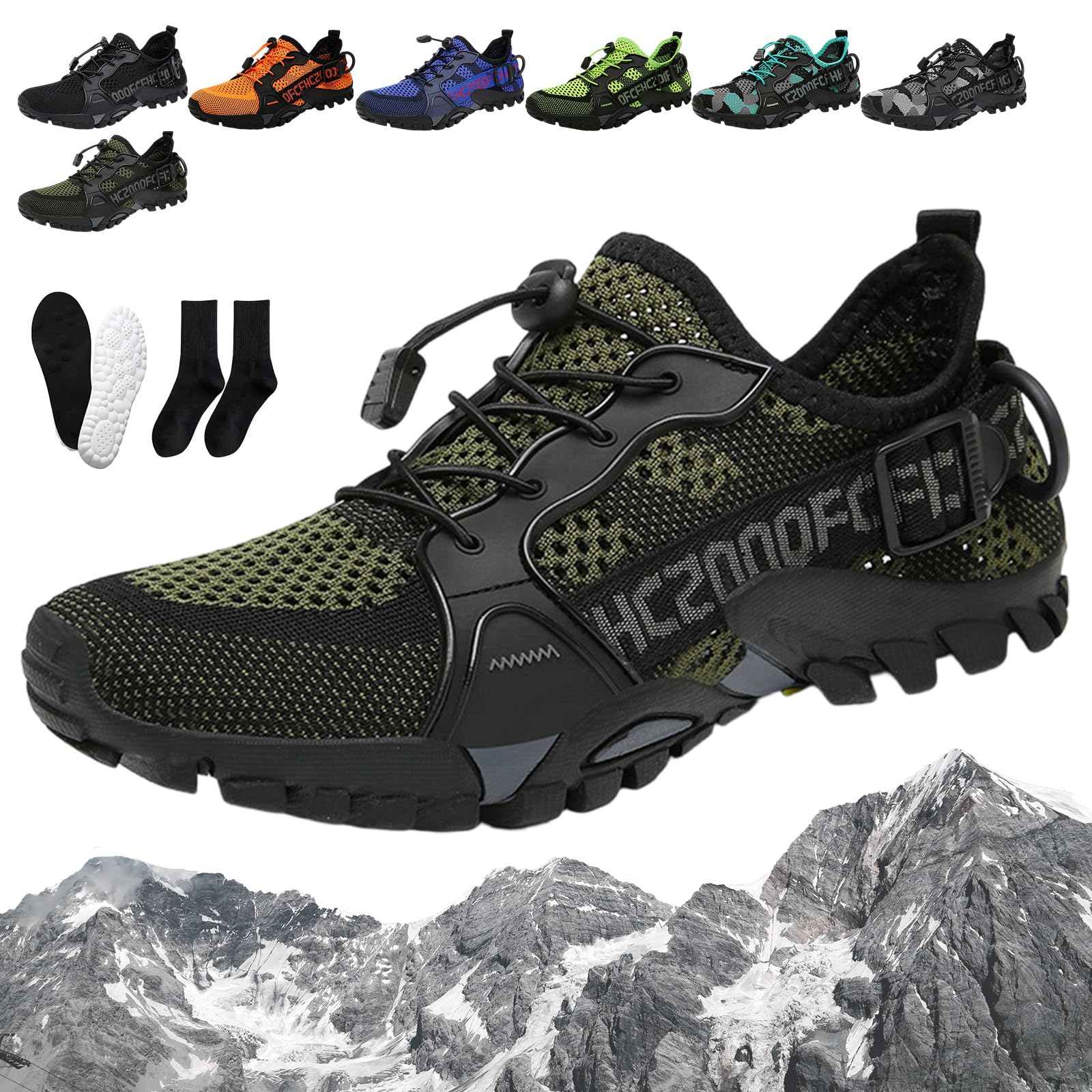 Orthotrekking Wanderschuhe, OrthopäDischer Wanderschuh FüR Senioren, Schuhe Mit DäMpfung, rutschfest, Atmungsaktiv Und Schmerzfreiem Gehen