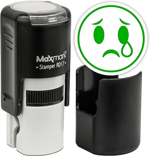 Miniatura 117 de MaxMark Sello Emoji Redondo Autoentintado - Corazón - Tinta Púrpura