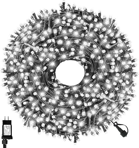 Miniatura 13 de 500 luces LED multicolor para árbol de Navidad de Halloween, luces de Navidad conectables de 170 pies con 8 modos de luces con certificación UL,