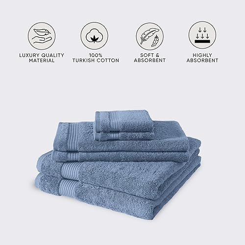 Miniatura 3 de Classic Turkish Towels - Toallas de lujo de 100% algodón turco, de secado rápido, suaves y absorbentes, de la colección Amadeus, paquete de 12
