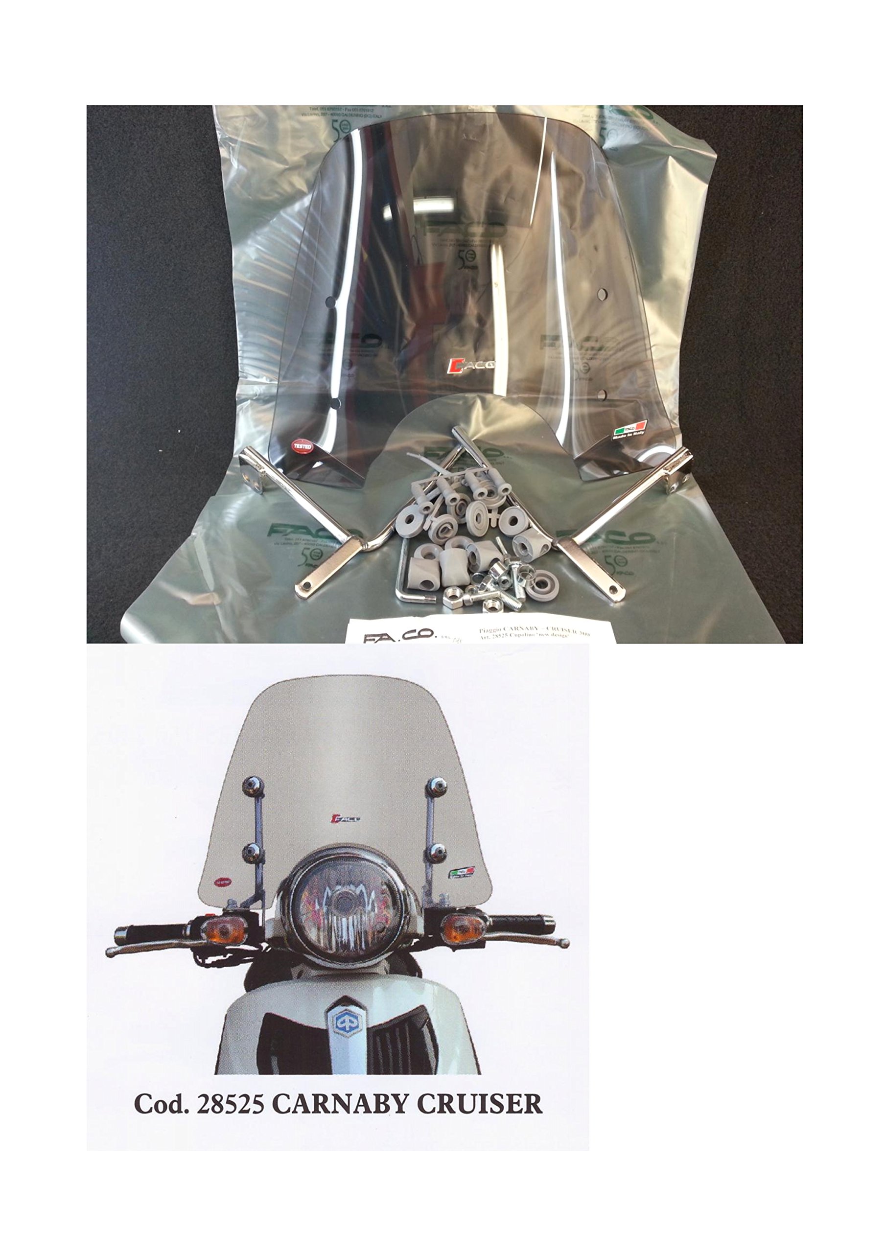 CUPOLINO FUMÈ PIAGGIO CARNABY CRUISER cod.28525