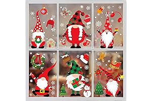 Decoración para Ventanas de Navidad: Engalana tus Cristales con 316 Adornos Navideños de Funnlot