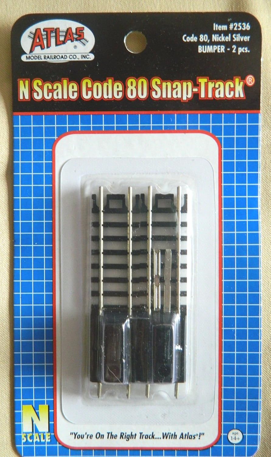 Amazon.com: Atlas N Scale Code 80 End Bumpers 2-Pack Model Train Track ...