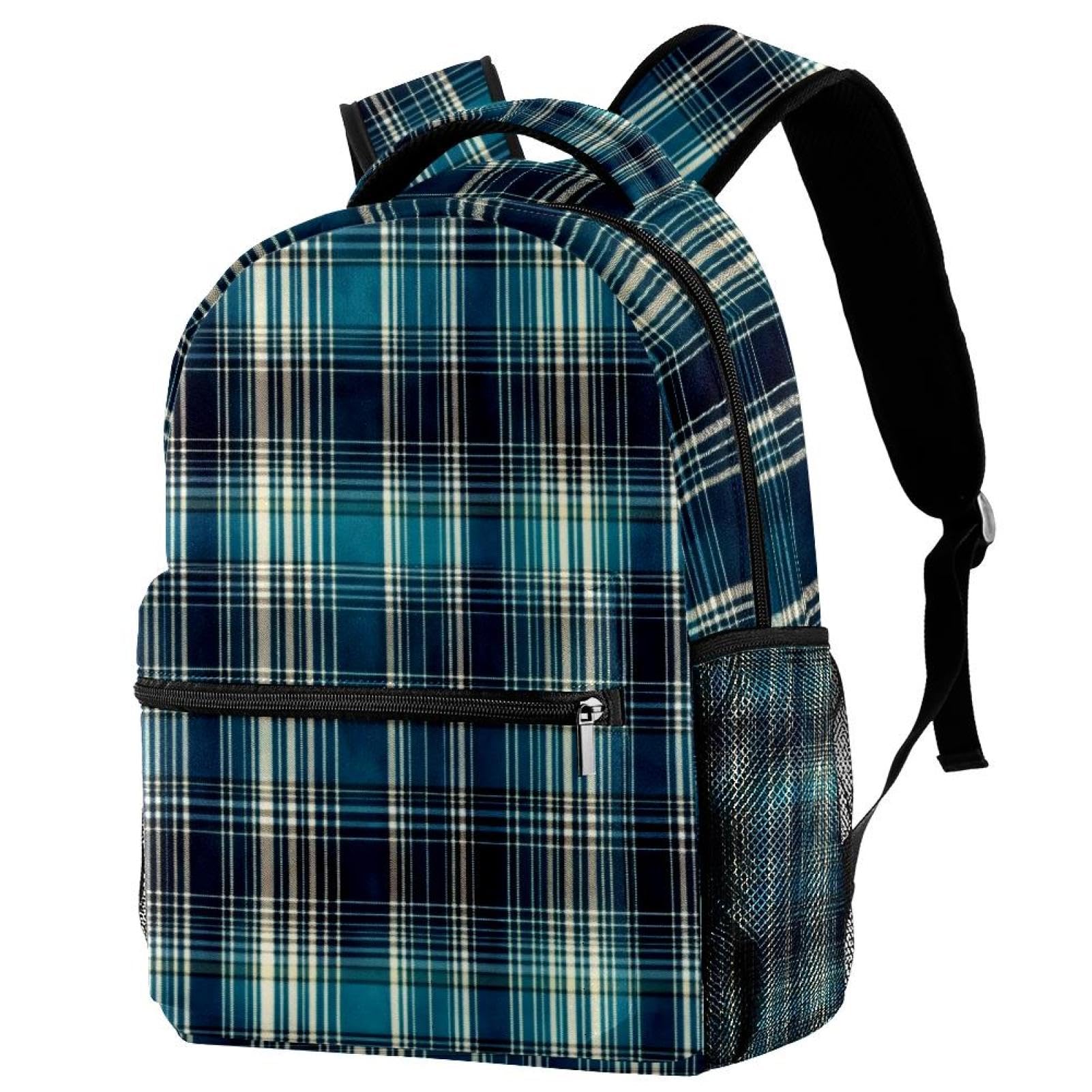 Bolsa para laptop y libros estilo mochila escolar de mármol multicolor 7
