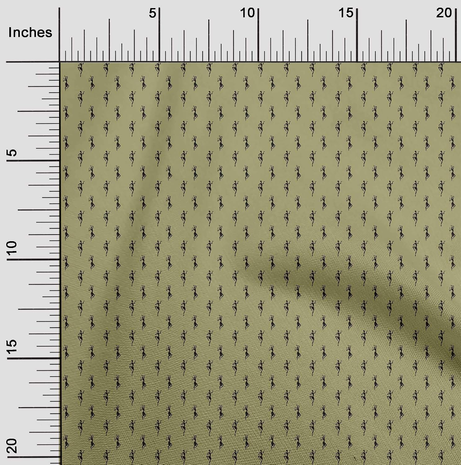 oneOone Cotton Flex Fabric Dancing Girl Small Printed Craft Fabric BTY 40 Inch Wide