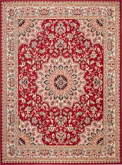Carpeto Traditional Oriental Medallion Pattern Rug - Patroon Vloerkleed 100x200cm Red