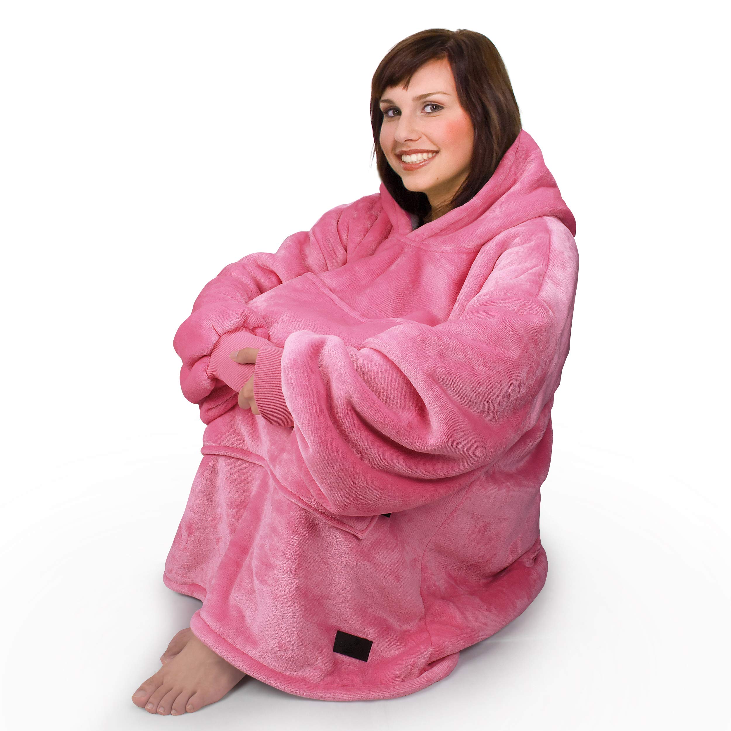 pink fluffy hoodie